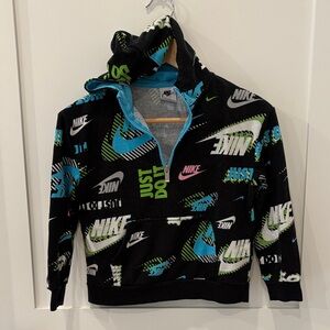 Nike Black and turquoise Hoodie girl/boy